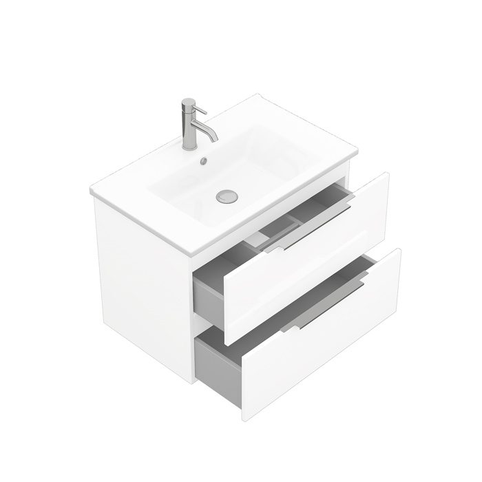 Тумба в ванную LAPARET FOCUS 75 под умывальник Cerastyle Arte 75, белый — изображение 2