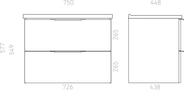Тумба в ванную LAPARET FOCUS 75 под умывальник Cerastyle Arte 75, белый — изображение 3