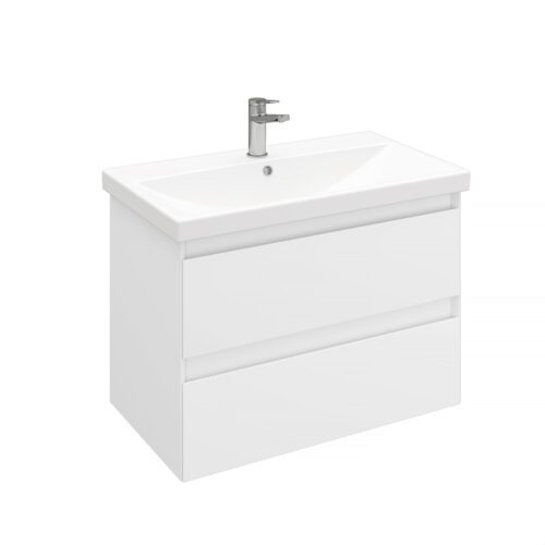 Тумба подвесная LAPARET VITRUM 80, белый матовый, LV-WCAB-80-11