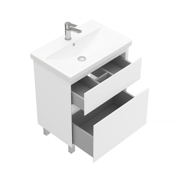 Тумба напольная LAPARET VITRUM 70, белый матовый, LV-WFCAB-70-11 — изображение 2