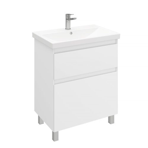 Тумба напольная LAPARET VITRUM 70, белый матовый, LV-WFCAB-70-11