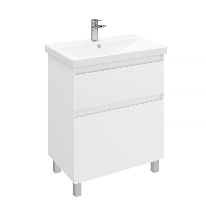 Тумба напольная LAPARET VITRUM 70, белый матовый, LV-WFCAB-70-11