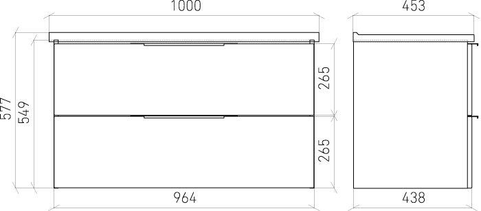 Тумба подвесная LAPARET FOCUS 100, белый глянец, LF-WCAB-100A-01 — изображение 3
