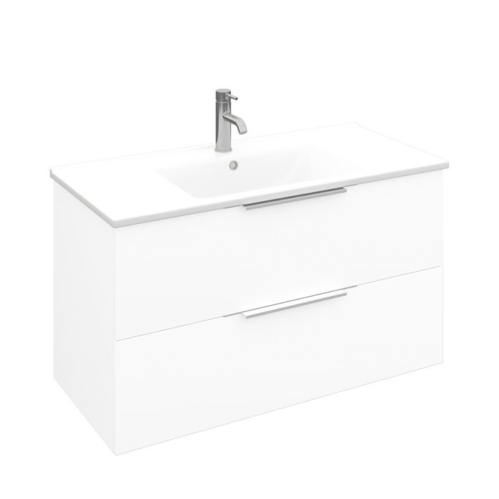 Тумба подвесная LAPARET FOCUS 100, белый глянец, LF-WCAB-100A-01