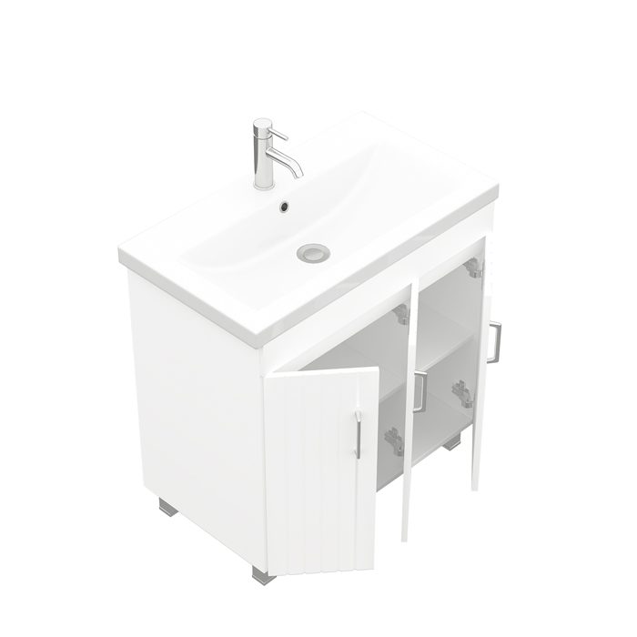 Тумба напольная LAPARET NOVUS 80, белый глянец, LN-WFCAB-80-01 — изображение 2