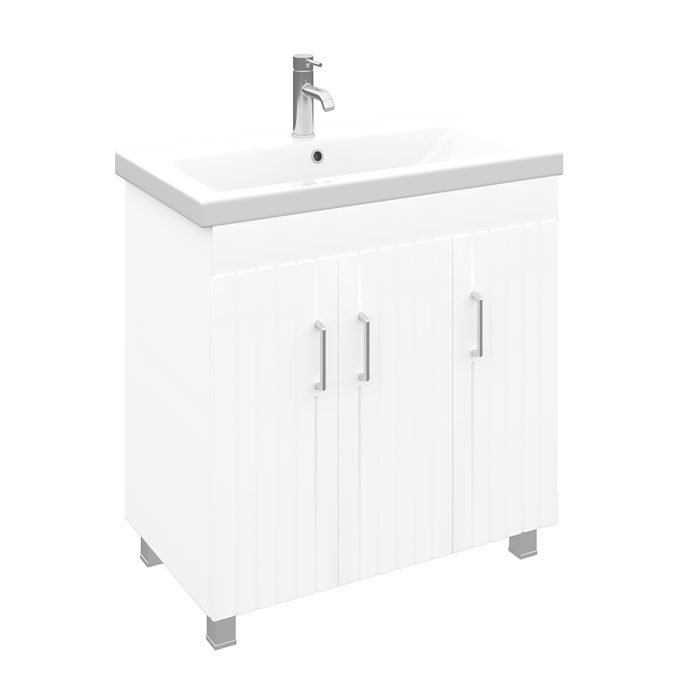 Тумба напольная LAPARET NOVUS 80, белый глянец, LN-WFCAB-80-01