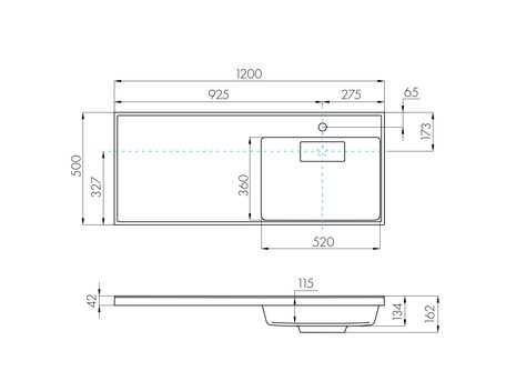 Умывальник Aquaton Лондри 120L, 1A72843KLH01L — изображение 4