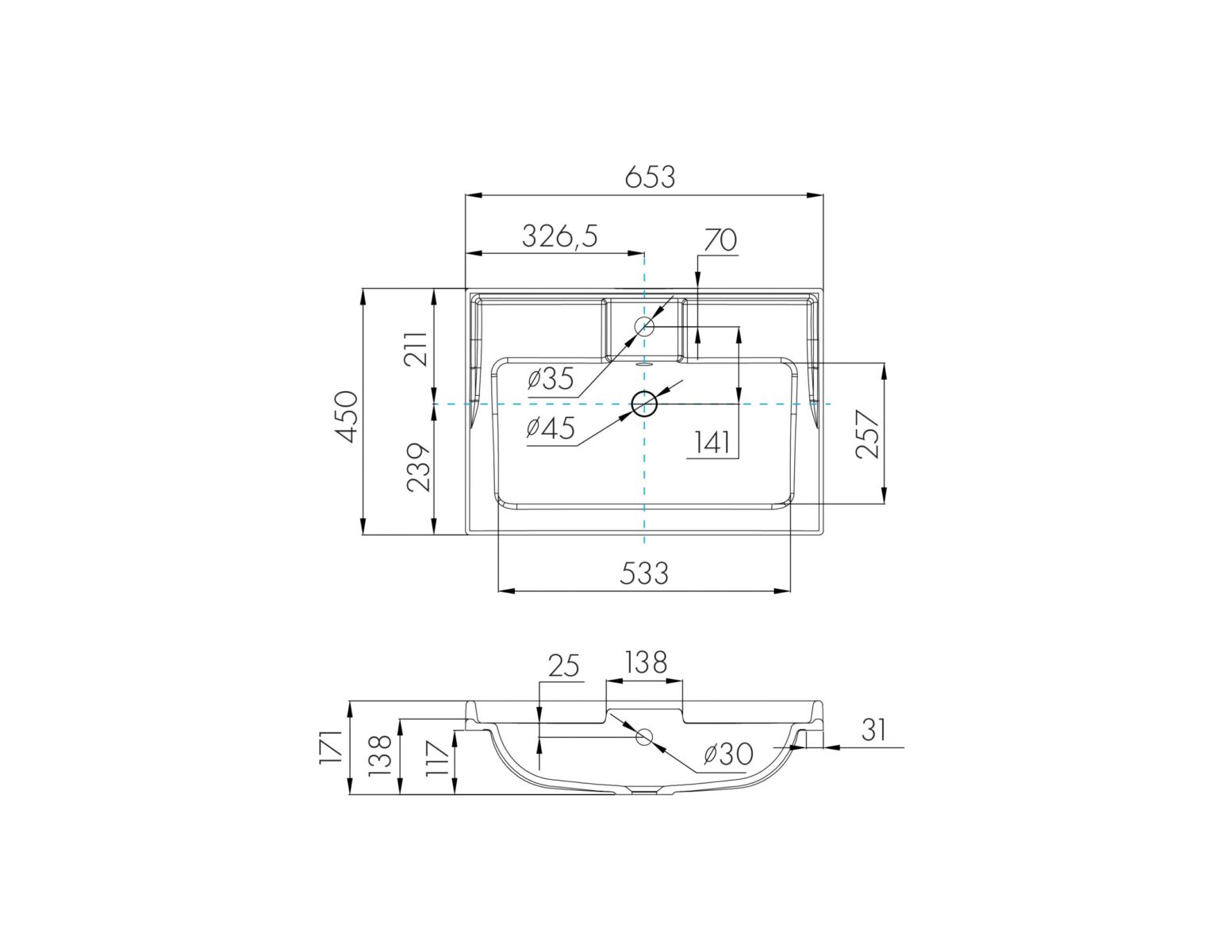 Умывальник Aquaton Фабиа 65, 1A708731FB010 — изображение 4