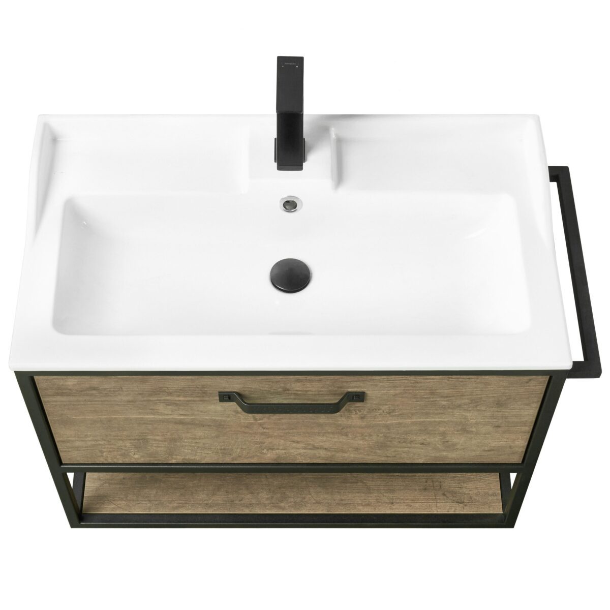 Тумба в ванную Aquaton Лофт Фабрик 80 под умывальник Aquaton Фабиа 80, дуб кантри — изображение 2