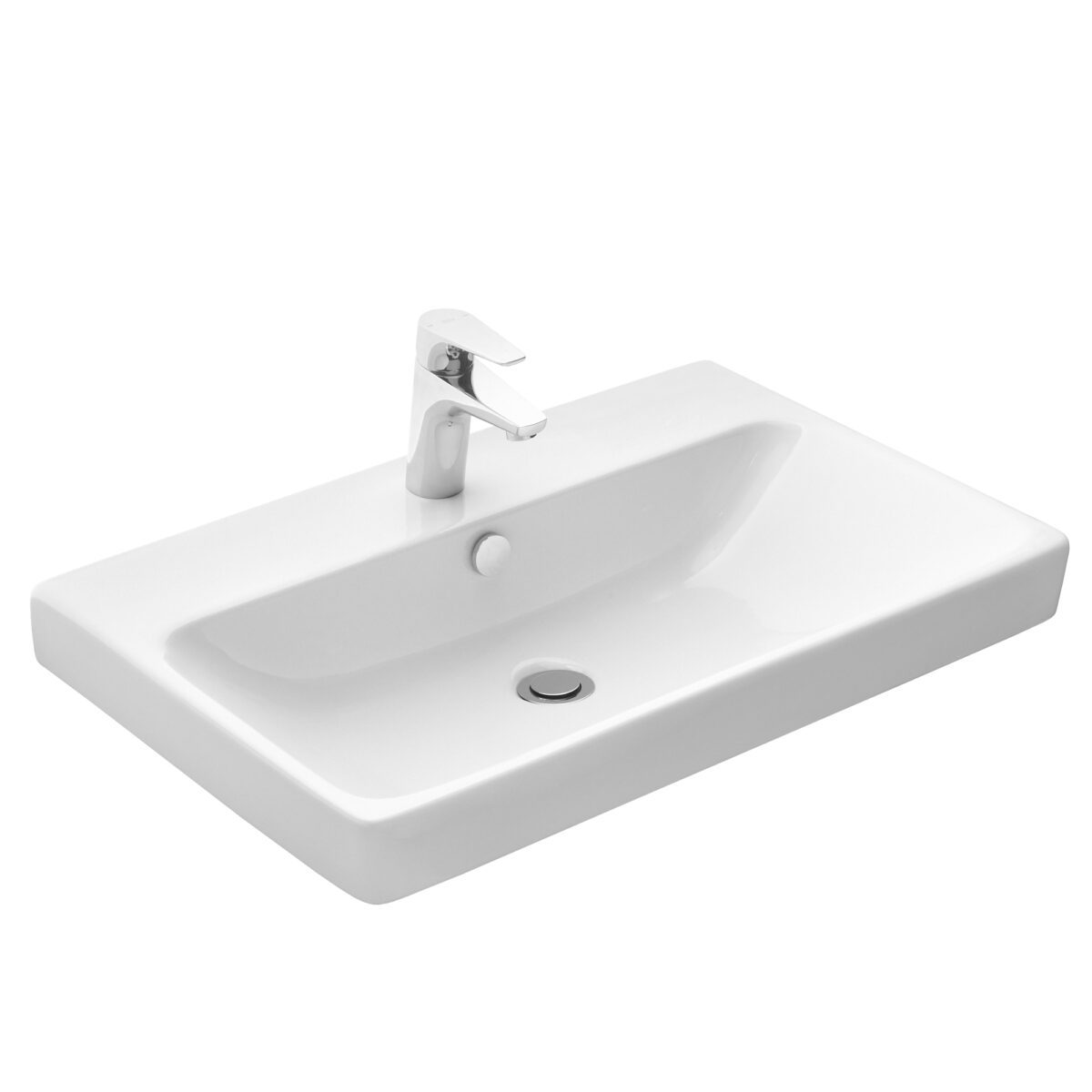 Комплект: тумба в ванную Aquaton Сканди 70 с умывальником Santek Адриана 70, белый, 1A2518V0SD010 — изображение 7