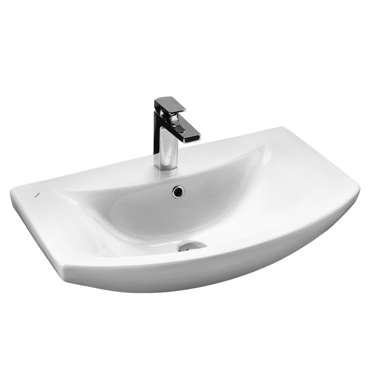 Комплект: тумба в ванную Aquaton Бекка 70 с умывальником Santek Балтика 70, белый/дуб Сомерсет, 1A2087V0BAC20 — изображение 5