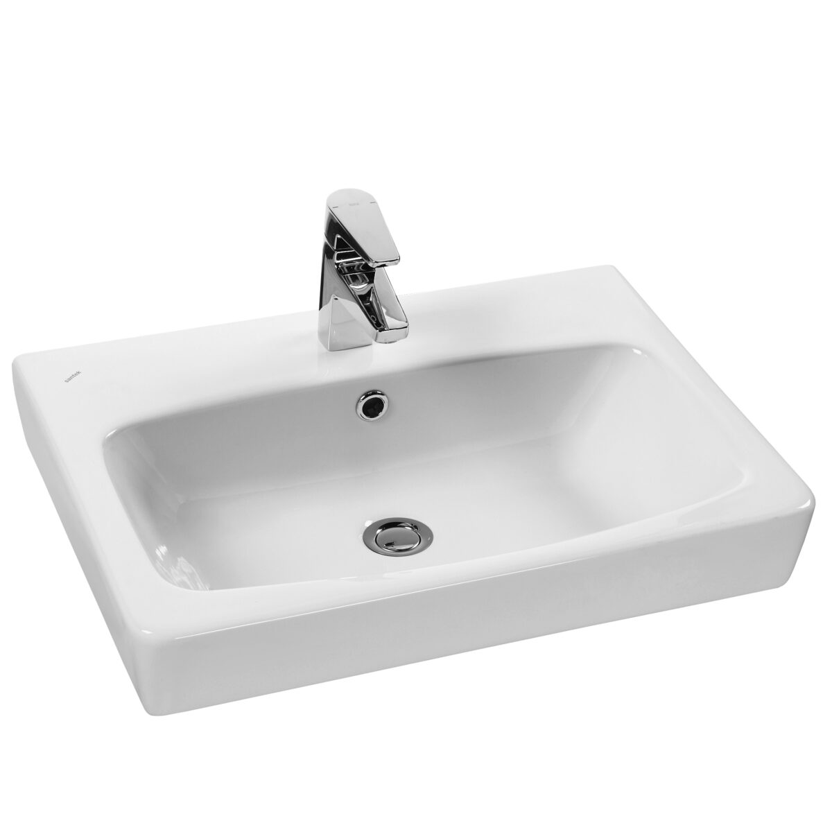 Комплект: тумба в ванную Aquaton Верди 60 Н с умывальником Santek Нео 60, белый/ясень Фабрик, 1A2077V0VDAV0 — изображение 7