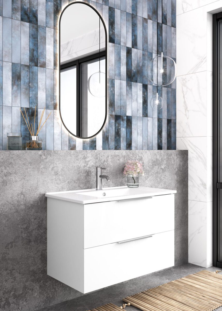 Тумба в ванную LAPARET FOCUS 85 под умывальник Cerastyle Arte 85, белый — изображение 4