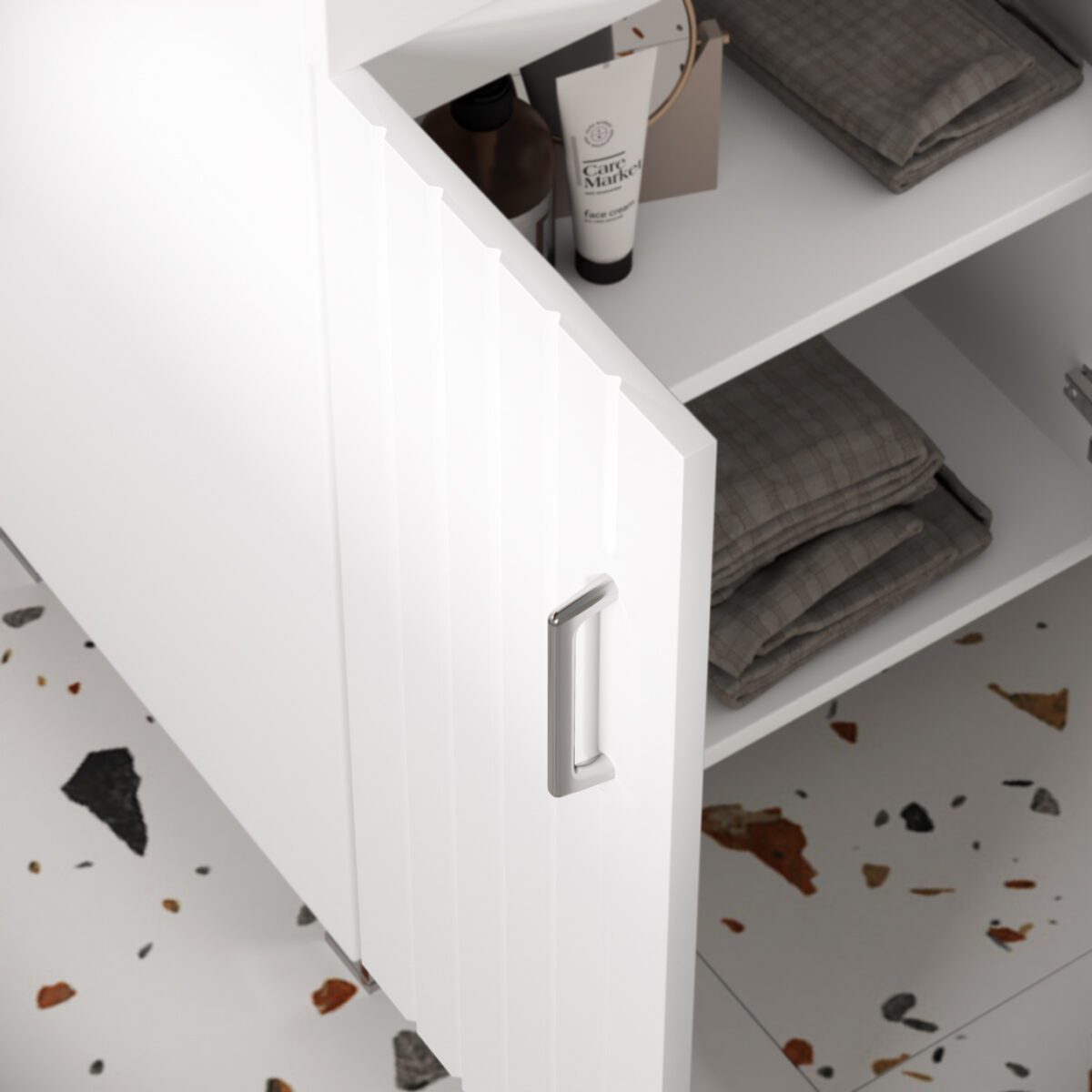 Тумба в ванную LAPARET NOVUS 80 под умывальник Cersanit COMO 80, белый — изображение 5