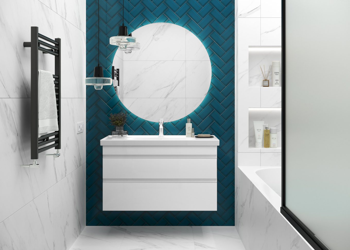 Тумба в ванную LAPARET SARGAS 100 под умывальник Cerastyle Frame 100, белый — изображение 4