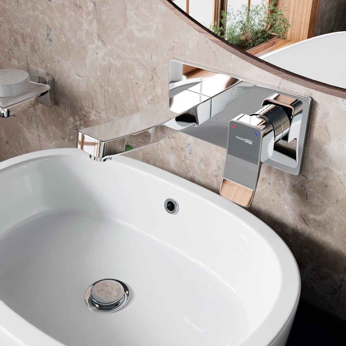 Смеситель скрытого монтажа для умывальника Wasserkraft Aller 10630