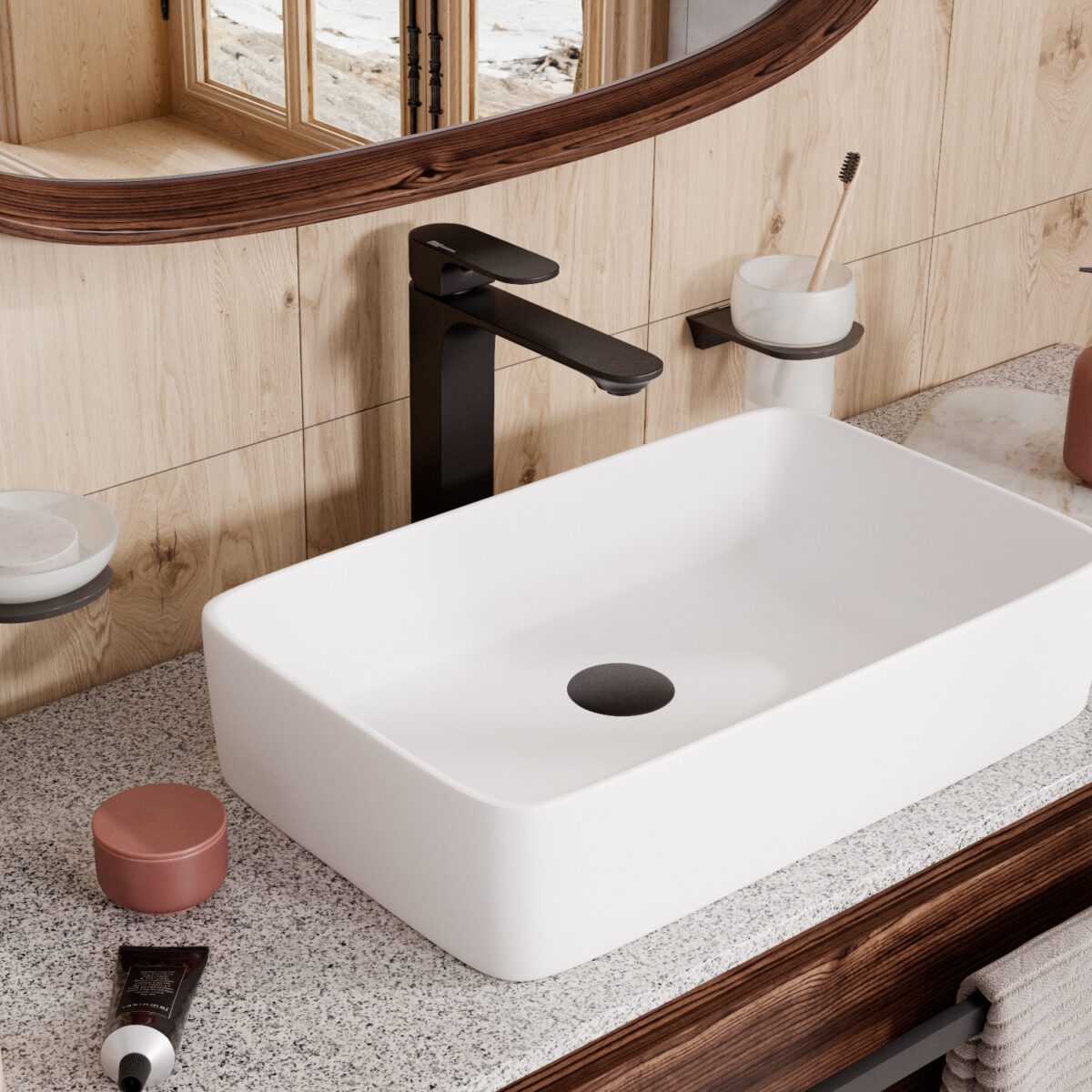 Смеситель для накладного умывальника Wasserkraft Elbe 7403H