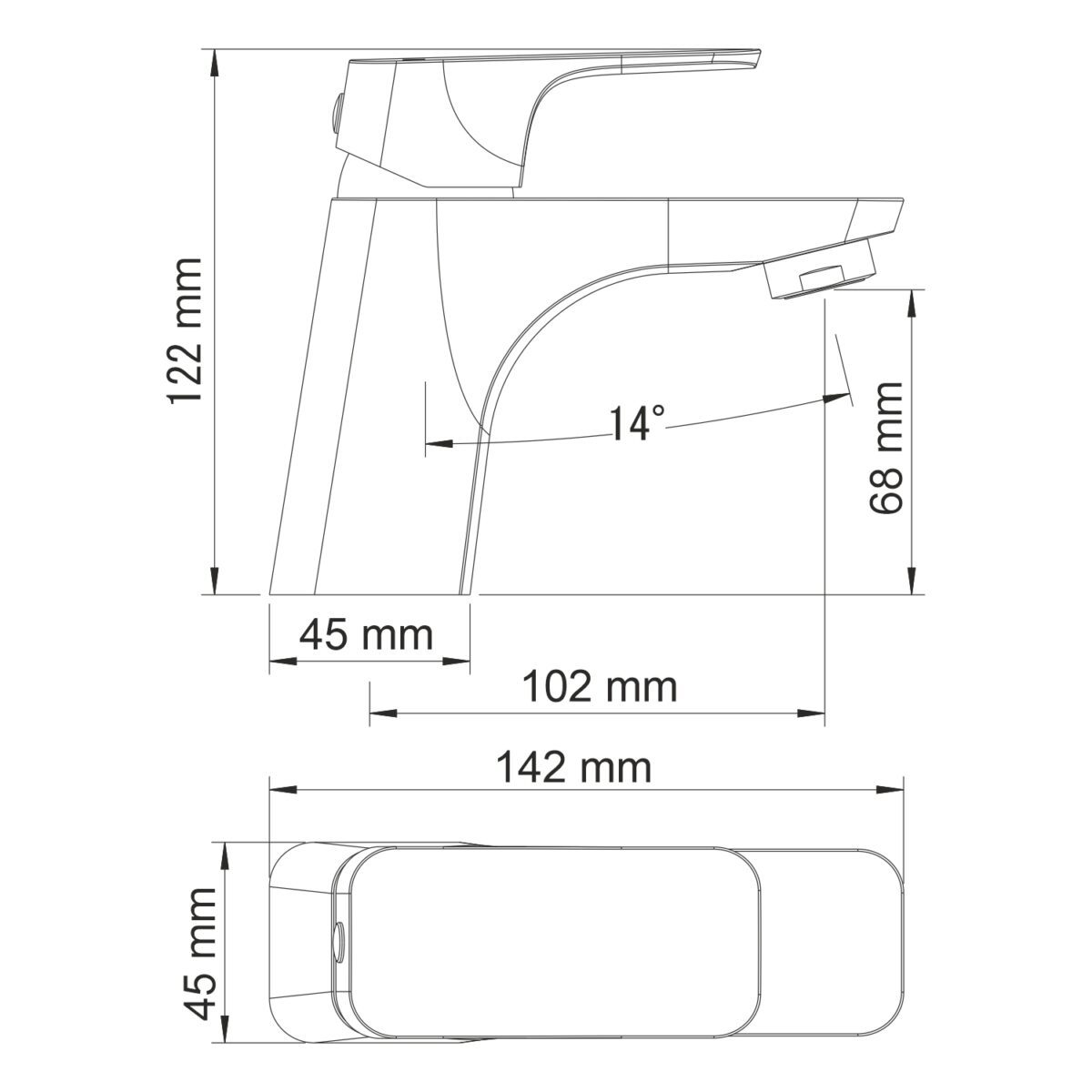 Смеситель для умывальника Wasserkraft Salm 2703 — изображение 3