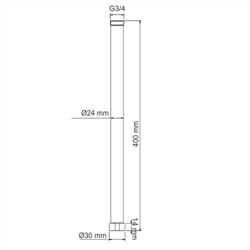 Удлинитель душевой системы 40 см Wasserkraft A133 — изображение 2