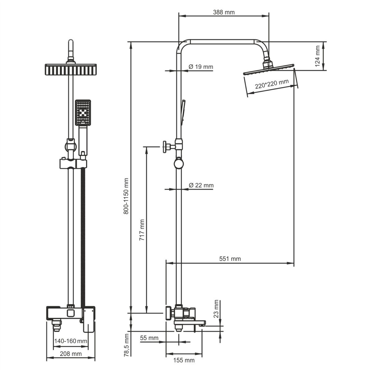 Душевая система Wasserkraft A17701 — изображение 3