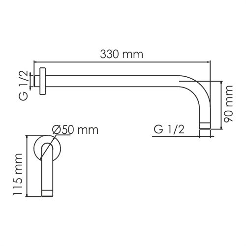 Верхний излив для тропической лейки Wasserkraft A079 — изображение 2
