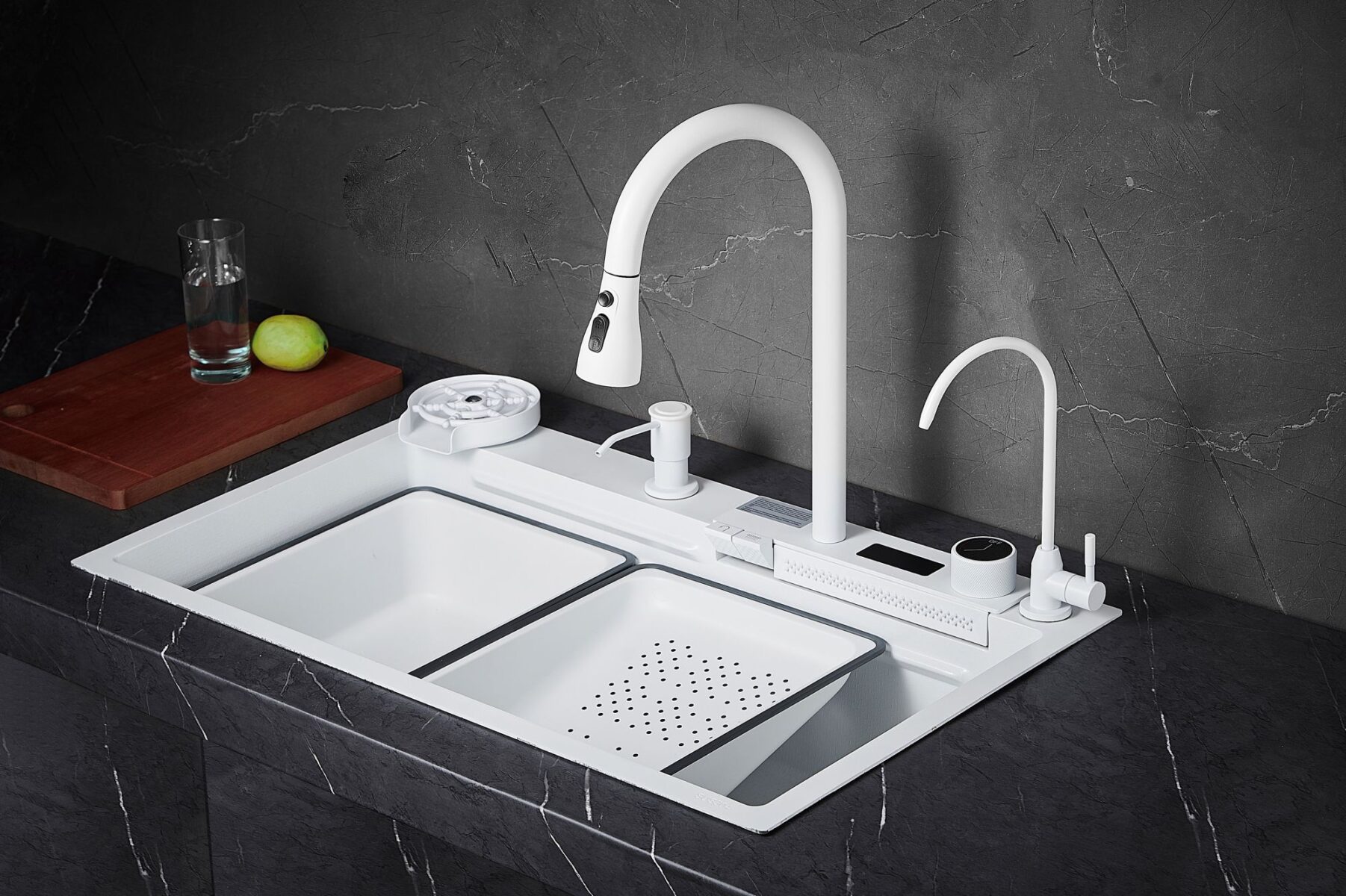 Многофункциональная кухонная мойка Savol S-SC002W белый — изображение 5