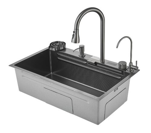 Многофункциональная кухонная мойка Savol S-SC002Q графит