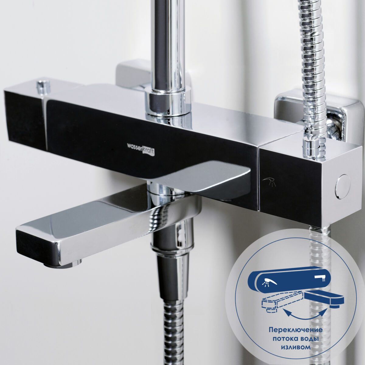 Душевая система с термостатическим смесителем Wasserkraft A19901 Thermo — изображение 6