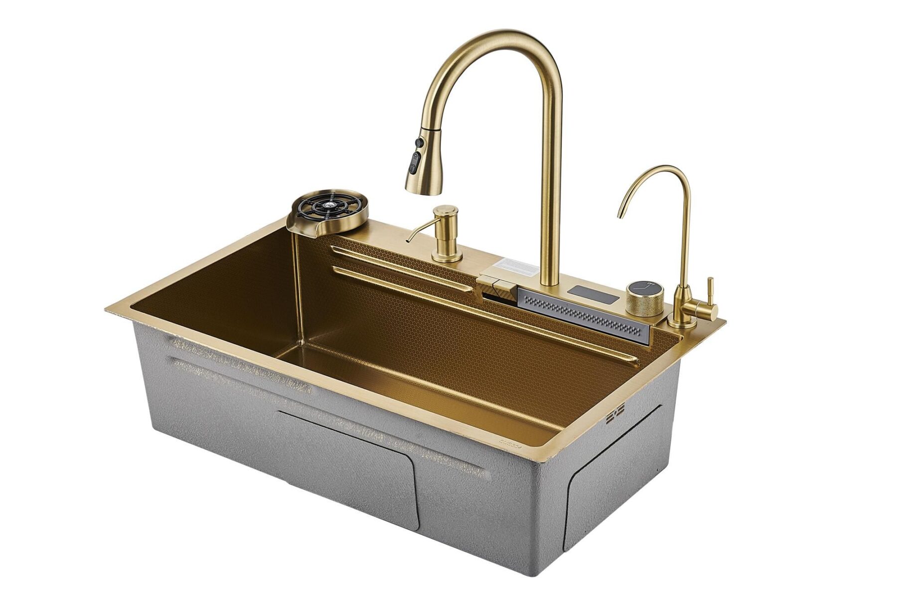 Многофункциональная кухонная мойка Savol S-SC002C золото