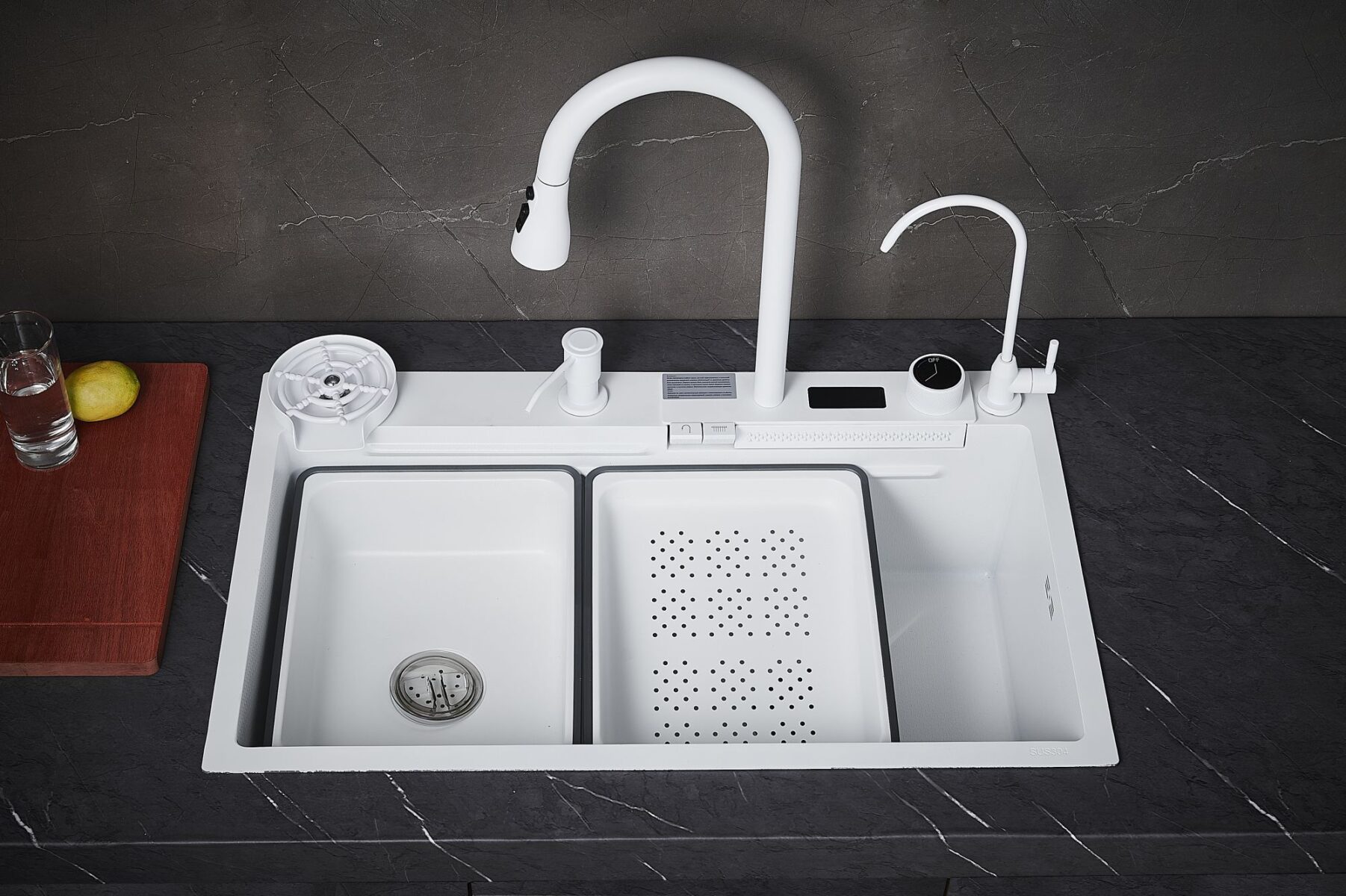 Многофункциональная кухонная мойка Savol S-SC002W белый — изображение 4