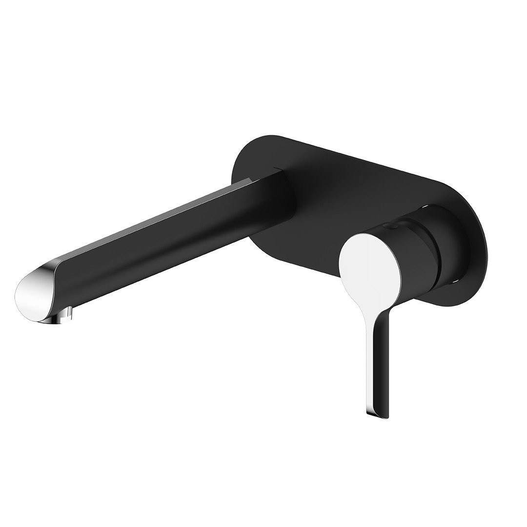 Смеситель скрытого монтажа для умывальника Gappo G1003-26, чёрный/хром