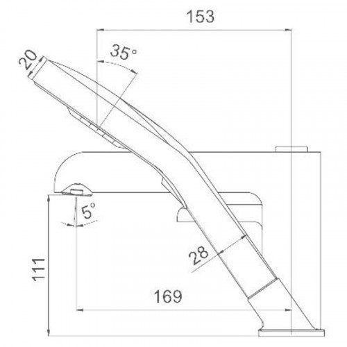 Смеситель для ванны врезной Gappo G1103-8, белый/хром — изображение 2