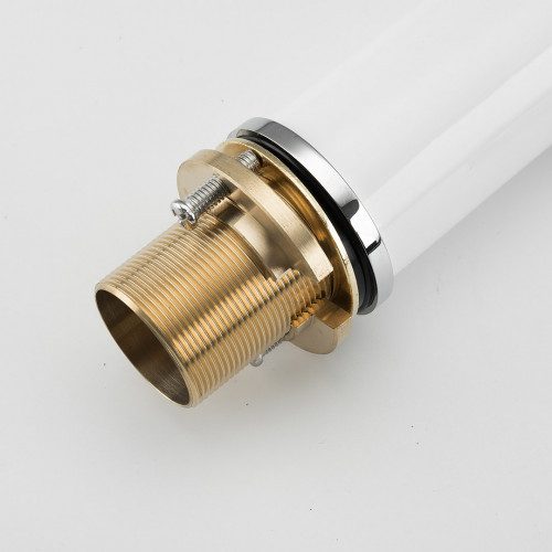 Смеситель для ванны врезной Gappo G1103-8, белый/хром — изображение 4