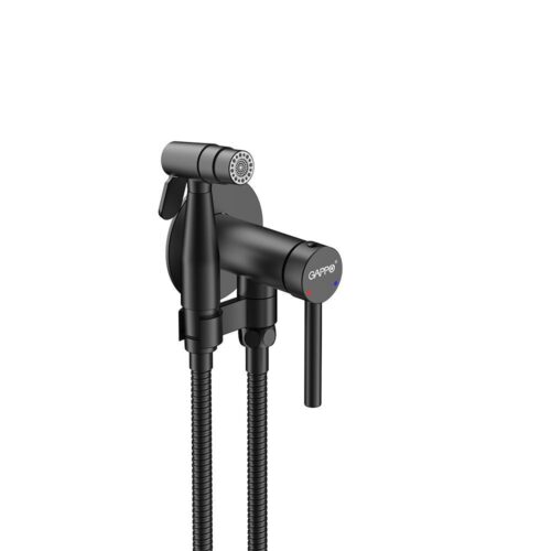 Смеситель скрытого монтажа для гигиенического душа Gappo G7206-6, черный