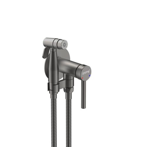 Смеситель скрытого монтажа для гигиенического душа Gappo G7206-9, оружейная сталь