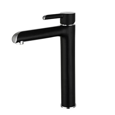 Смеситель для накладного умывальника Gappo G1003-16, чёрный/хром