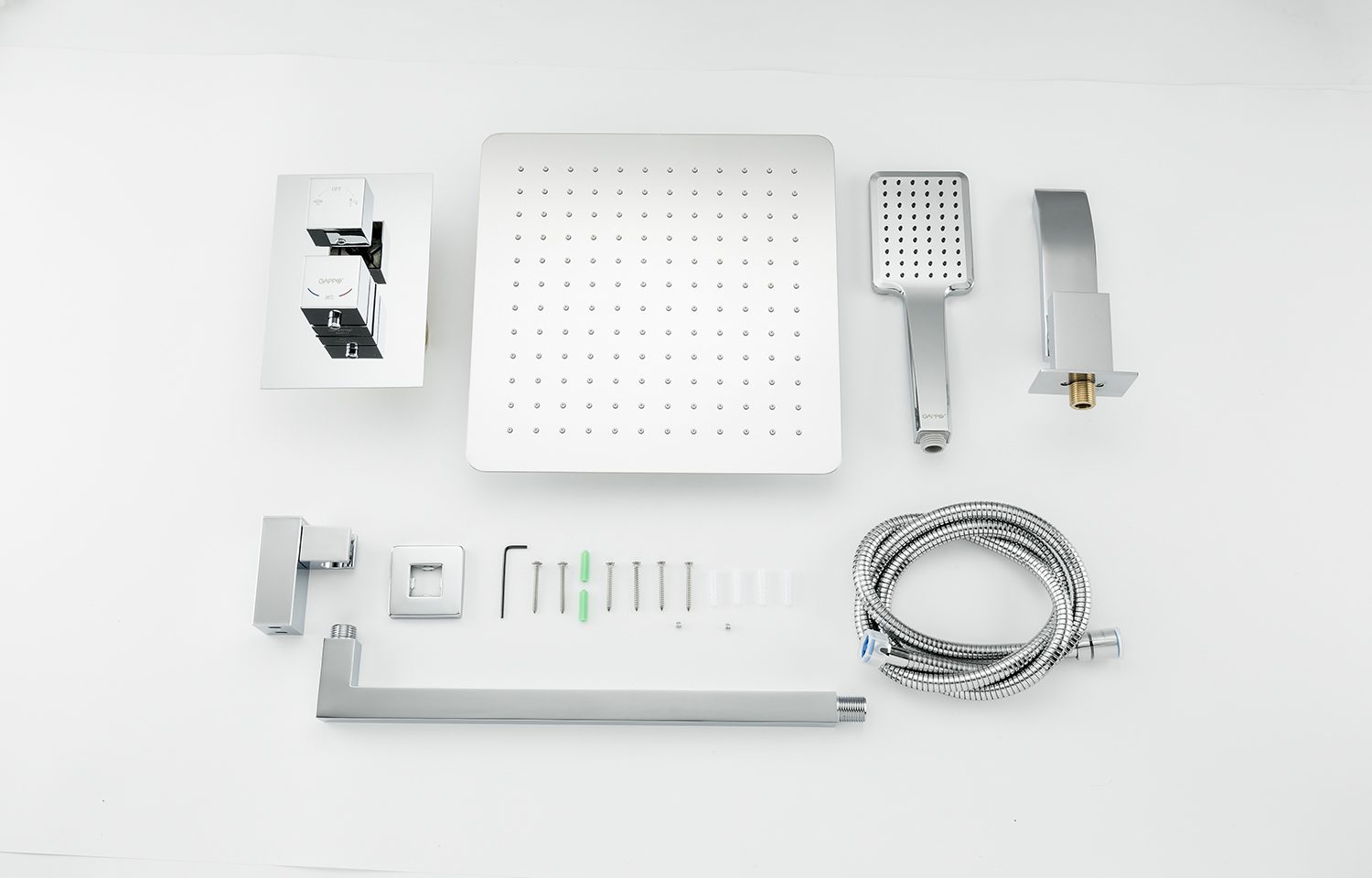 Душевая система с термостатическим смесителем скрытого монтажа для ванны и душа Gappo G7107-40 — изображение 7