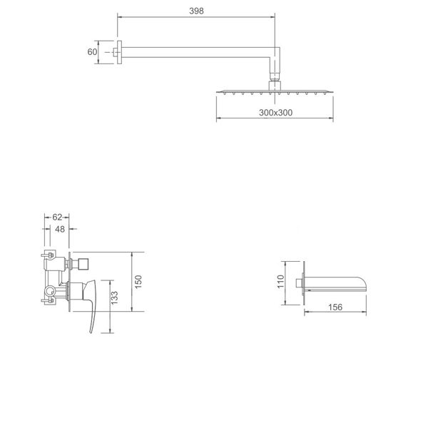Душевая система скрытого монтажа для ванны и душа Gappo G7107-20 — изображение 7
