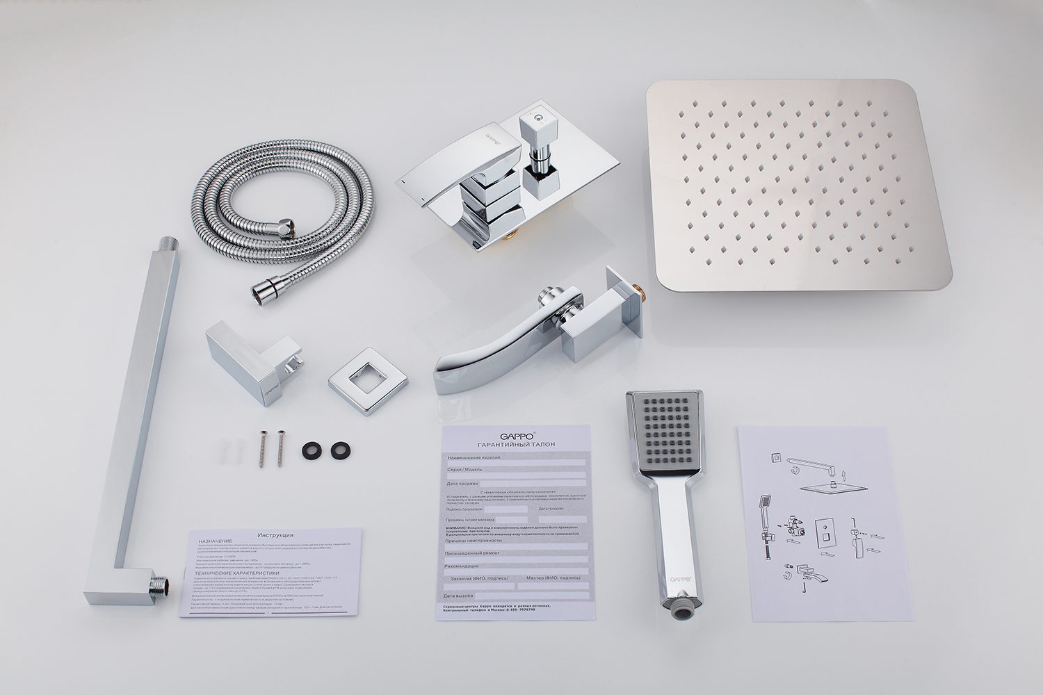 Душевая система скрытого монтажа для ванны и душа Gappo G7107 — изображение 3