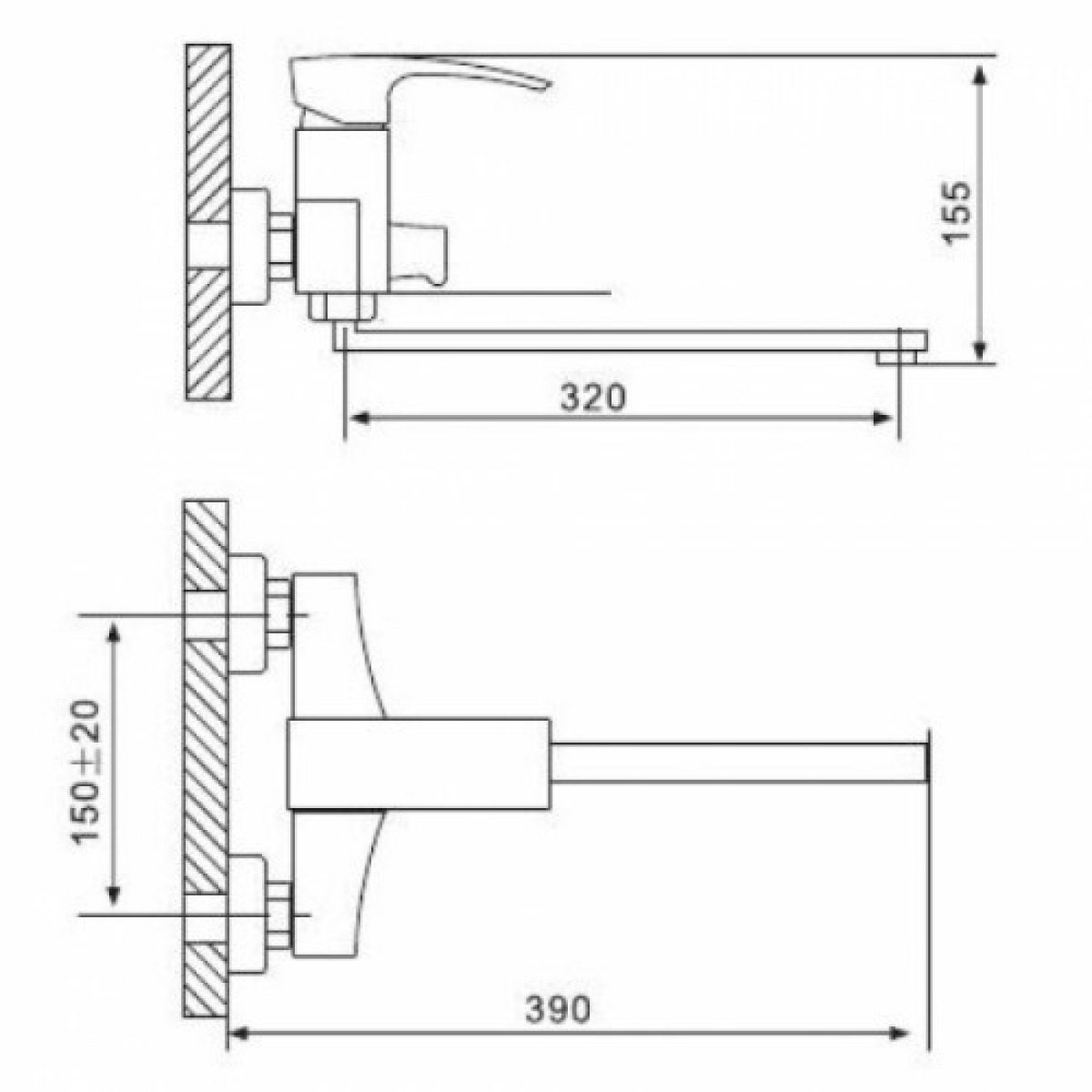 Смеситель для ванны Gappo G2207-7 — изображение 2