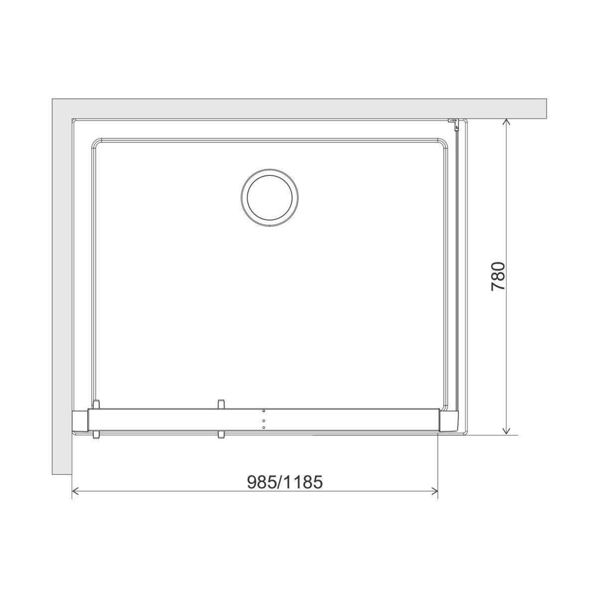 Душевой уголок Roxen Caspia 55060-100B (1000*800*1950; прозрачное/чёрный) — изображение 6