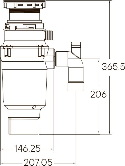 Измельчитель пищевых отходов Paulmark Intenso-400 STANDART — изображение 7
