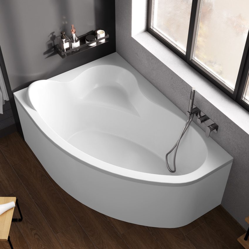 Ванна акриловая ROSA 170*110 левая, с ножками BONITO HOME, BH-RA-101-170L/St — изображение 4