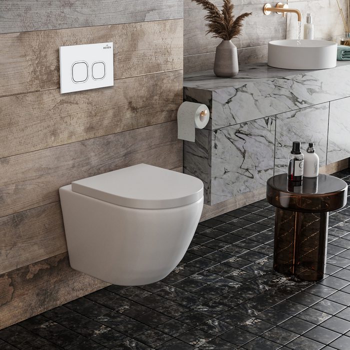 Комплект инсталляции Roxen StounFix Dual Fresh с унитазом Antares 530185-02 и кнопкой Santi (белая), 533876 — изображение 3