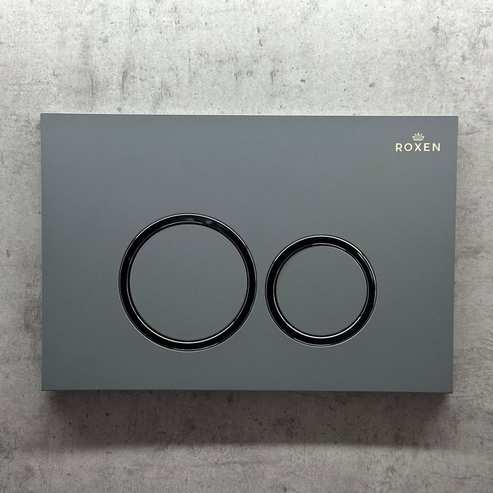 Комплект инсталляции Roxen StounFix Dual Fresh с унитазом Vine и кнопкой Santi (серый бетон/матовая), 979012 — изображение 8