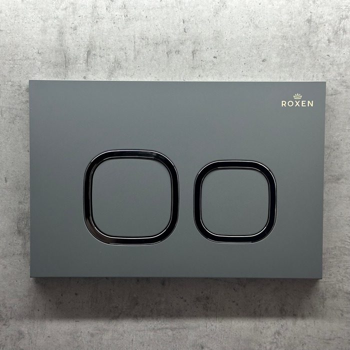 Комплект инсталляции Roxen StounFix Dual Fresh с унитазом Royal Matt и кнопкой Santi (серый бетон/матовая), 968280 — изображение 10