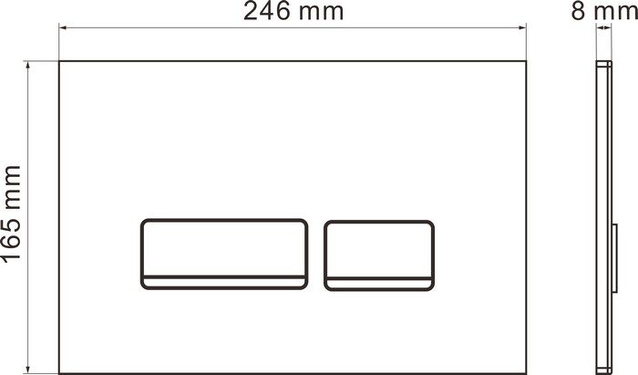 Комплект инсталляции для приставного унитаза Roxen Attach с кнопкой Glass (чёрная), 945173 — изображение 6