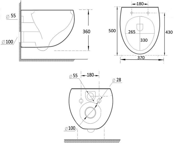 Комплект инсталляции Roxen StounFix Dual Fresh с унитазом EGG и кнопкой Caspia (серый бетон/матовая), 966842 — изображение 7