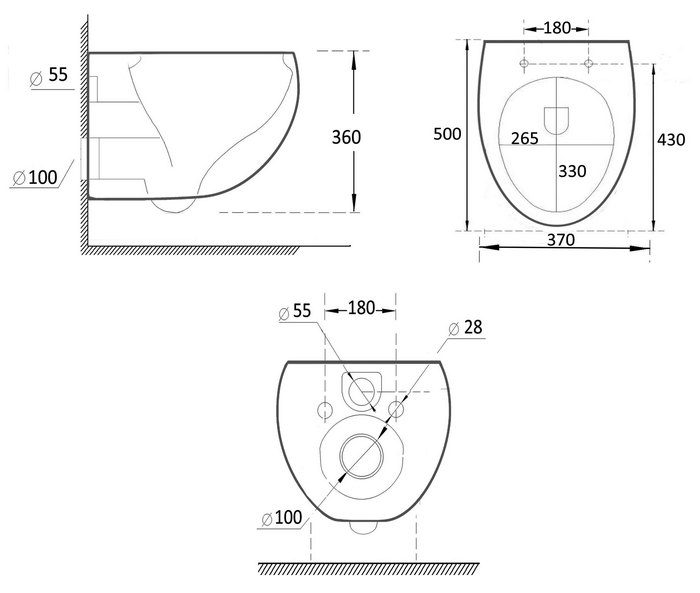 Комплект инсталляции Roxen StounFix Dual Fresh с унитазом EGG и кнопкой Santi (хром/глянец), 964032 — изображение 8