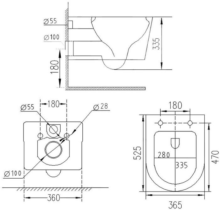 Комплект инсталляции Roxen StounFix Dual Fresh с унитазом Porto и кнопкой Steel (золото/матовая), 968478 — изображение 7
